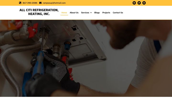 Screenshot of allcitirefrigeration.com