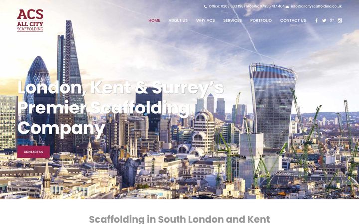 Screenshot von allcityscaffolding.co.uk