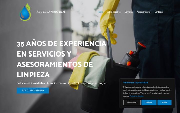 Screenshot of allcleaningbcn.com