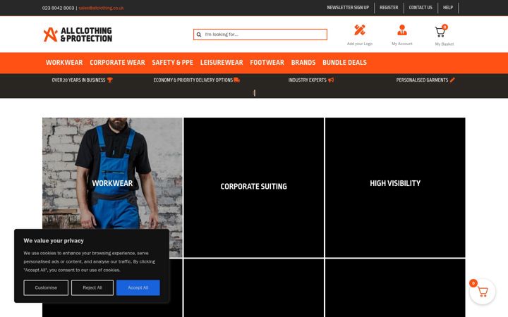 Screenshot of allclothing.co.uk