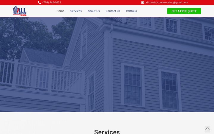Screenshot of allconstructionwood.com
