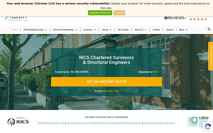 Screenshot of allcottassociates.co.uk