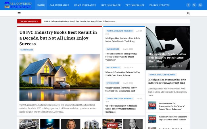 Screenshot of allcoveredinsurance.com