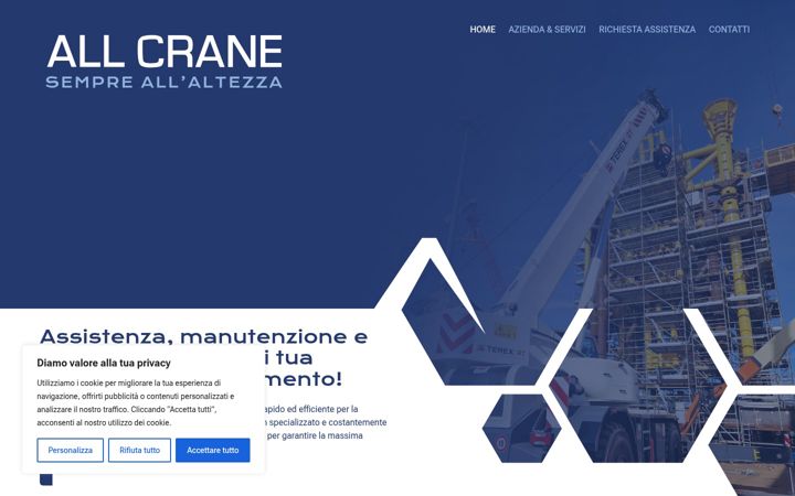 Screenshot of allcranesrl.com