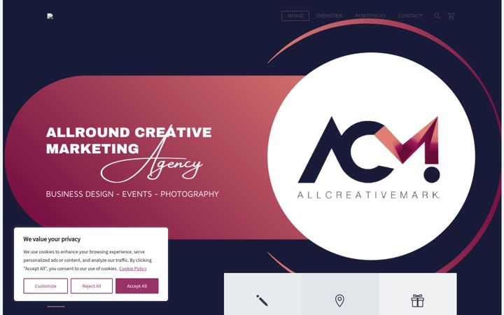 Captura de pantalla de allcreativemark.nl