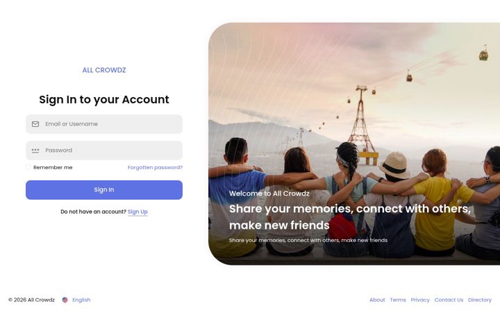 Screenshot of allcrowdz.com