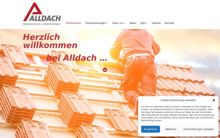Screenshot of alldach.ch