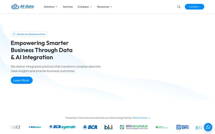 Captura de pantalla de alldataint.com