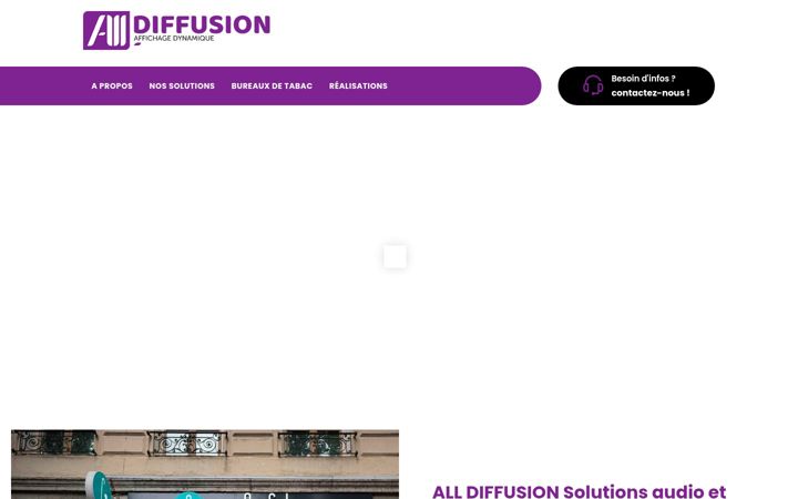 Screenshot του alldiffusion-affichage-dynamique.fr