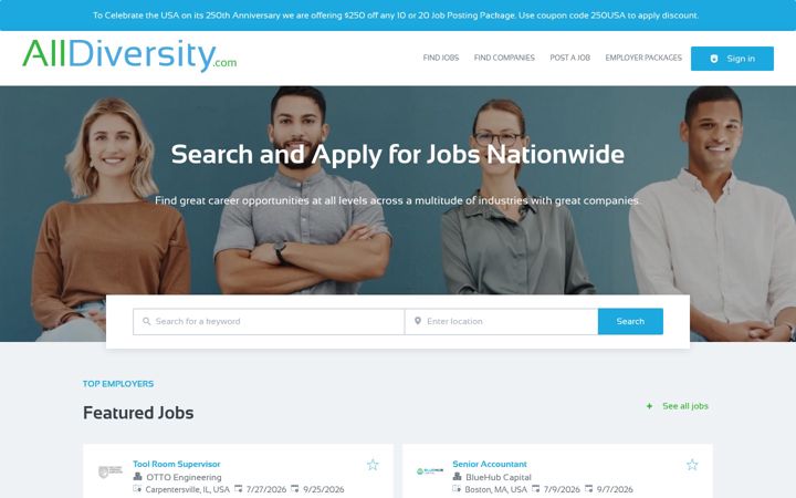 Screenshot of alldiversity.com