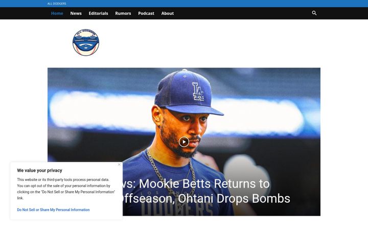 Screenshot of alldodgers.com