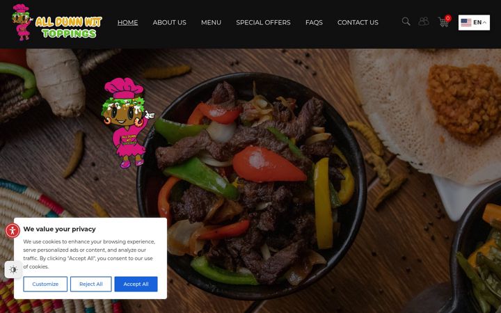 Skjámynd af alldunnwittoppings.com