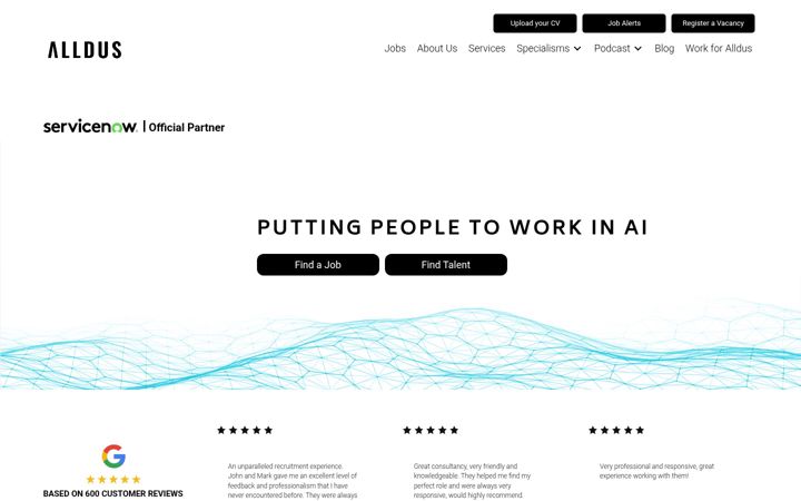 Screenshot of alldus.com