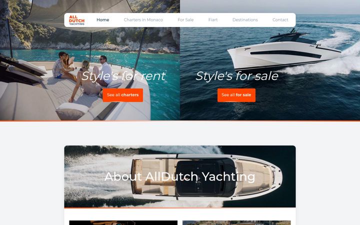 Screenshot of alldutchyachting.com