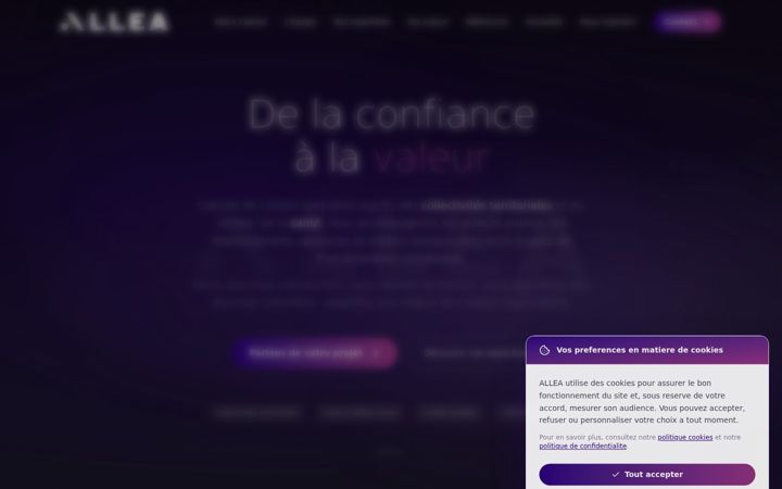 Screenshot of allea-solutions.fr