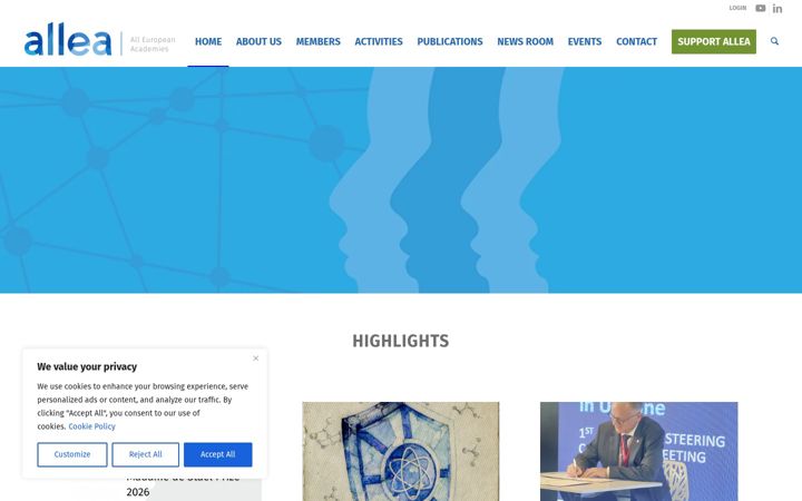 Screenshot ta' allea.org