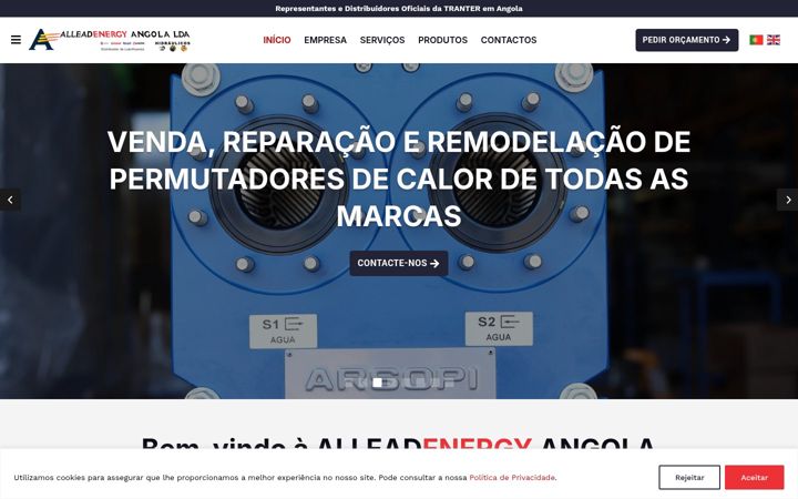 Screenshot of alleadenergyangola.com