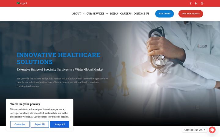 Screenshot of alleanzagroup.com