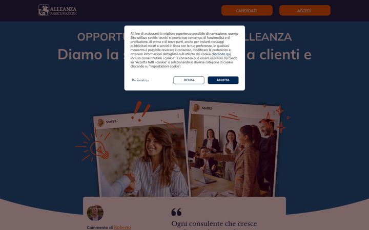 Screenshot of alleanzalavoro.it