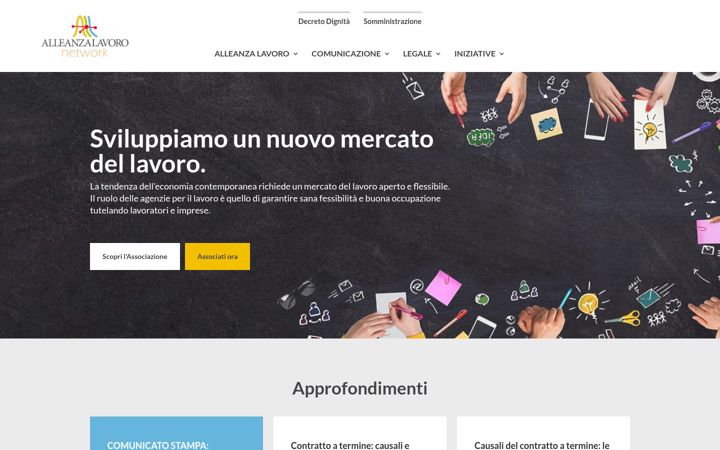 Screenshot of alleanzalavoro.org