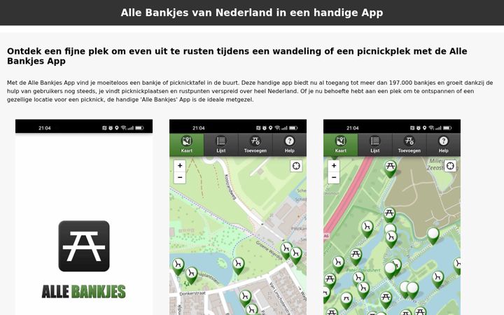 Screenshot of allebankjes.nl