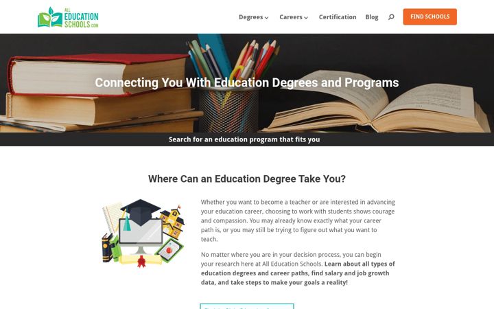 Captura de pantalla de alleducationschools.com