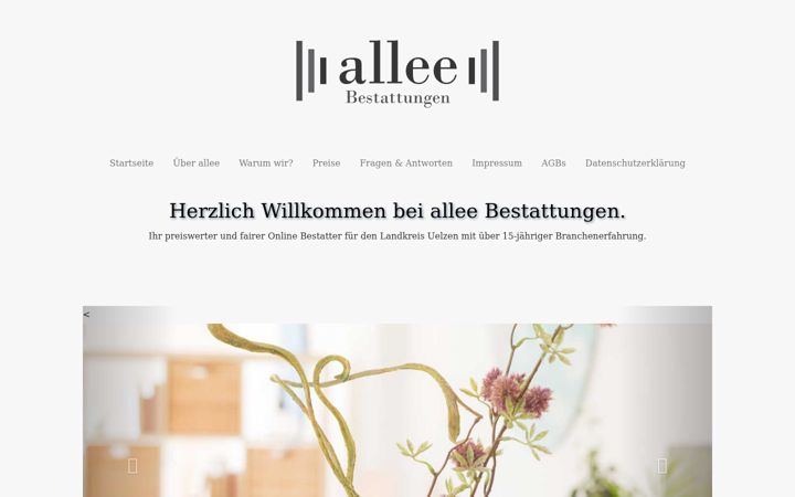 Screenshot of allee-bestattungen.de
