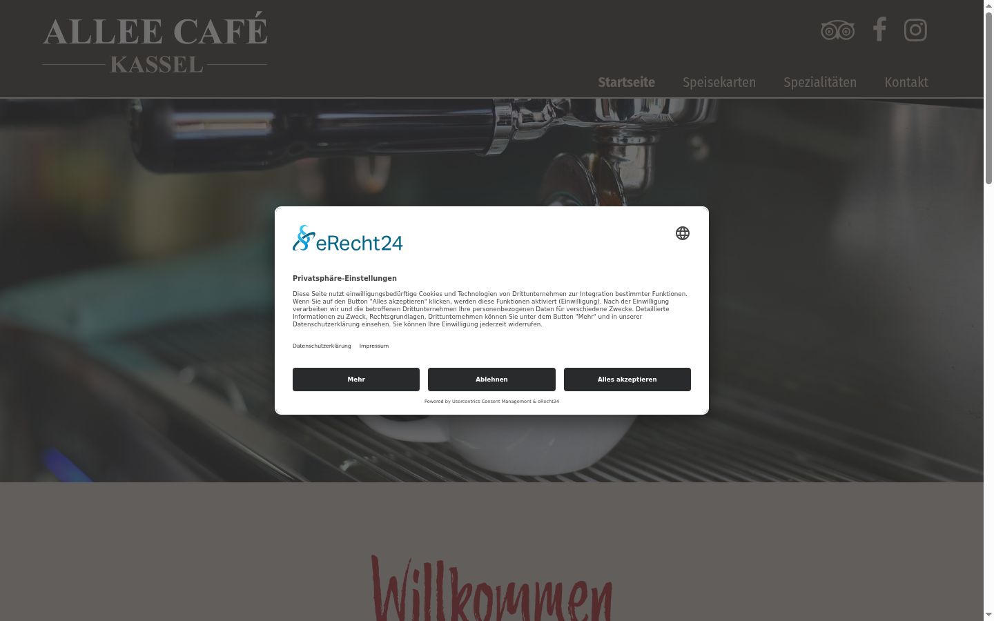 Screenshot tal-banner tal-kunsens muri qabel kwalunkwe interazzjoni