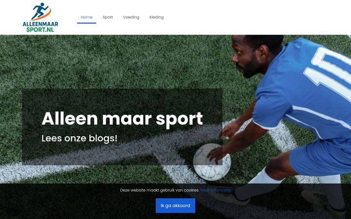 Screenshot of alleenmaarsport.nl