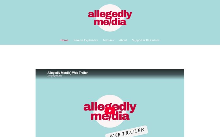 Screenshot of allegedlymedia.com