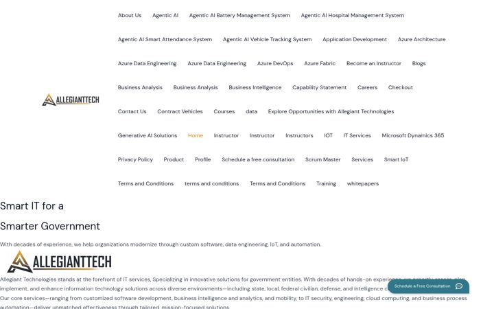 Screenshot of allegianttech.us