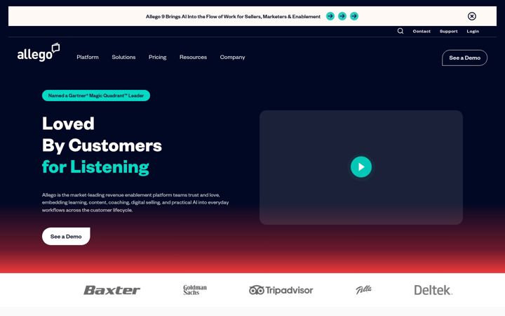 Screenshot of allego.com