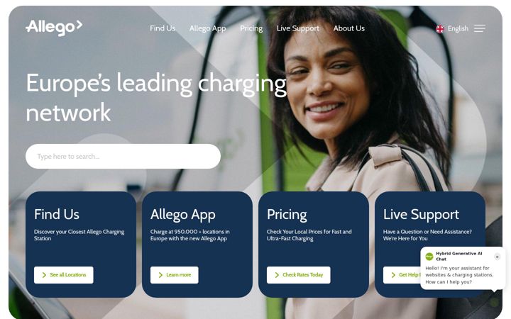 Screenshot of allego.eu