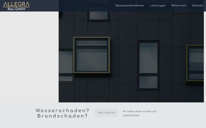 Screenshot stránky allegra-bau.de