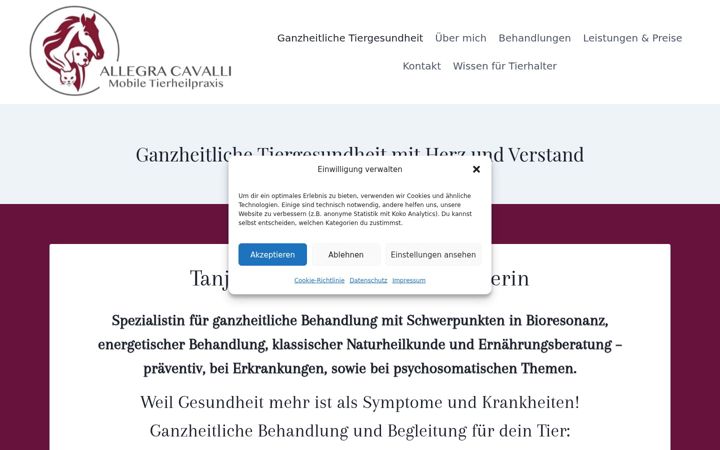 Screenshot of allegra-cavalli.de
