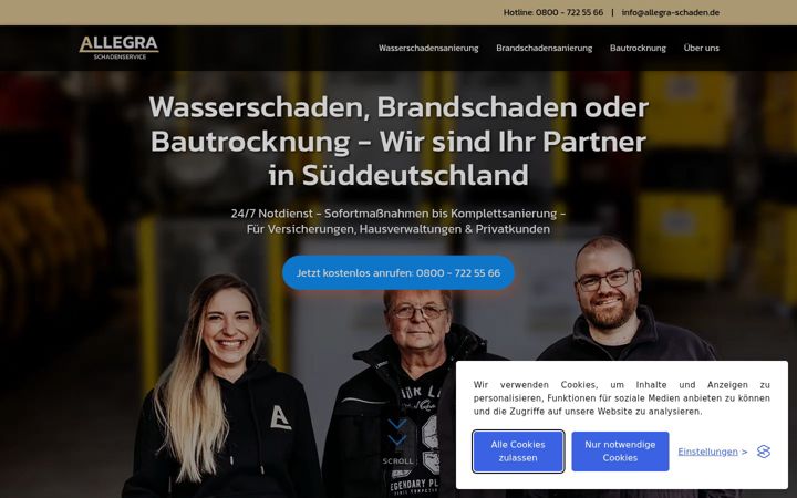 Screenshot of allegra-schaden.de