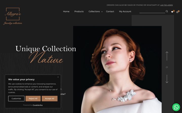 Screenshot of allegracollection.ro