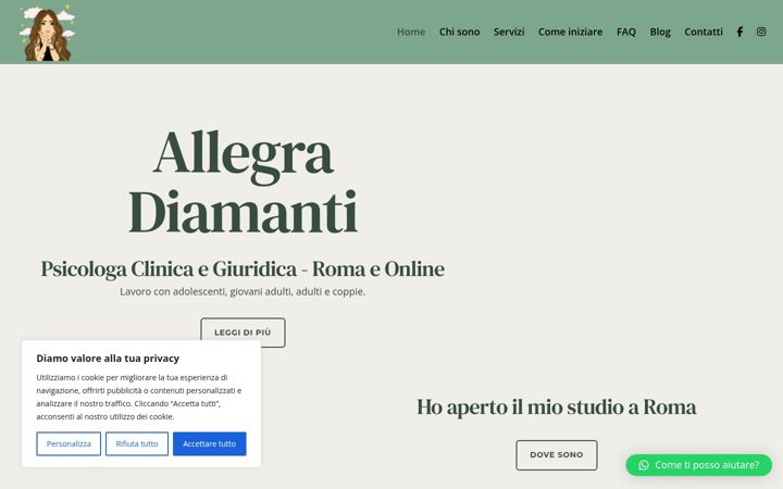 Екранна снимка на allegradiamanti.it