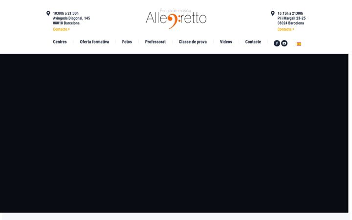 Екранна снимка на allegrettoescola.com