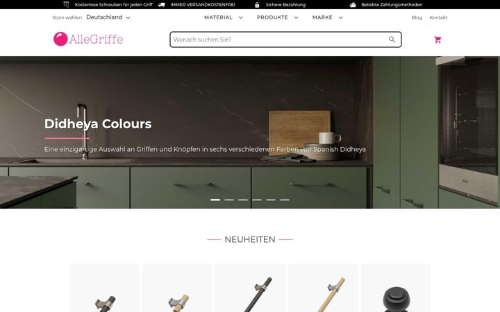 Screenshot of allegriffe.de