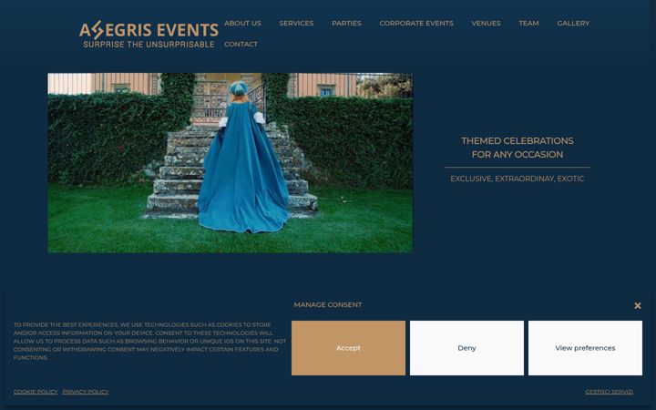 Screenshot of allegris-events.com