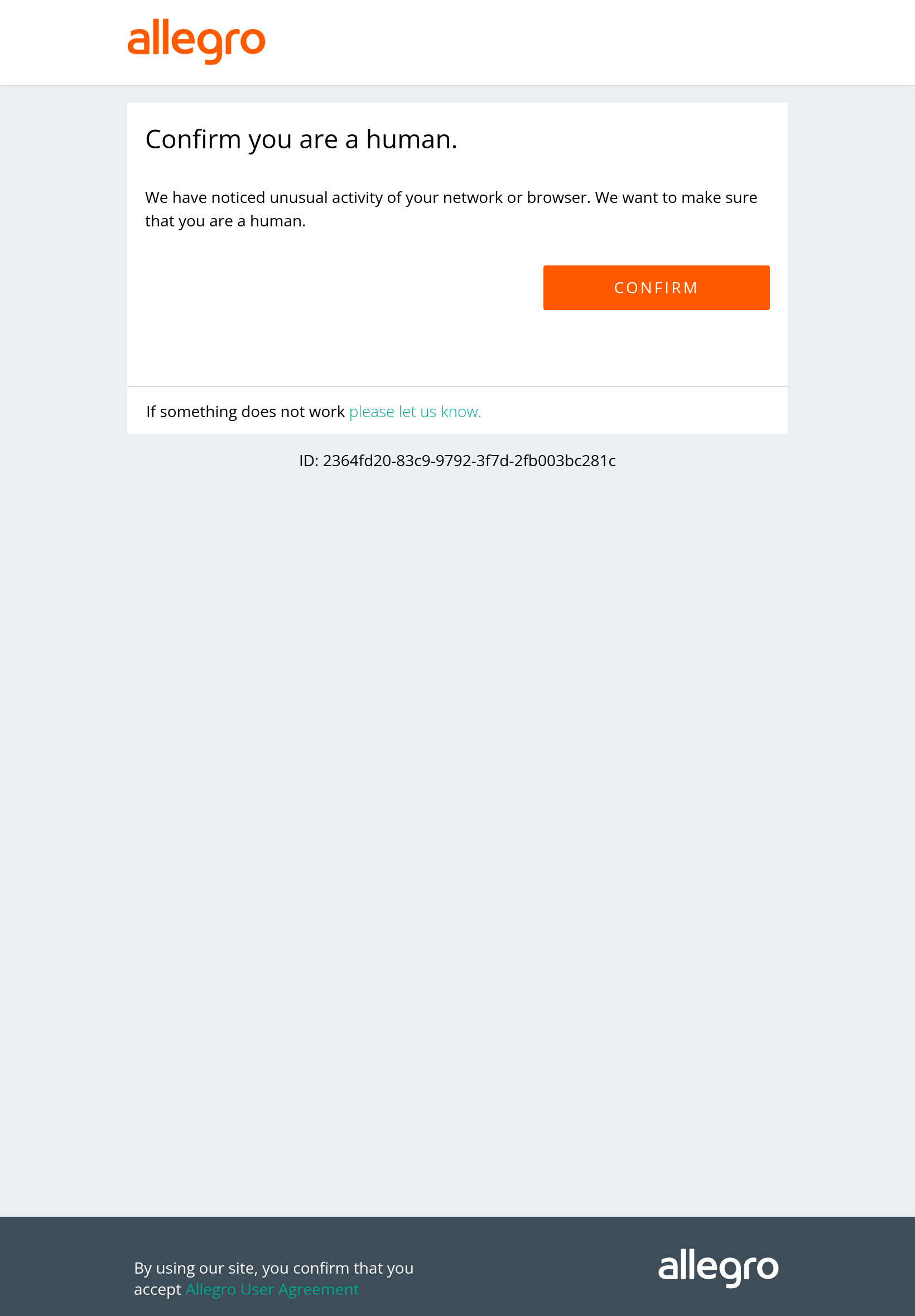 Tablet screenshot of allegro.pl