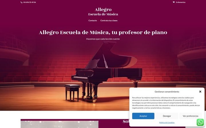 Screenshot of allegroescuelademusica.es