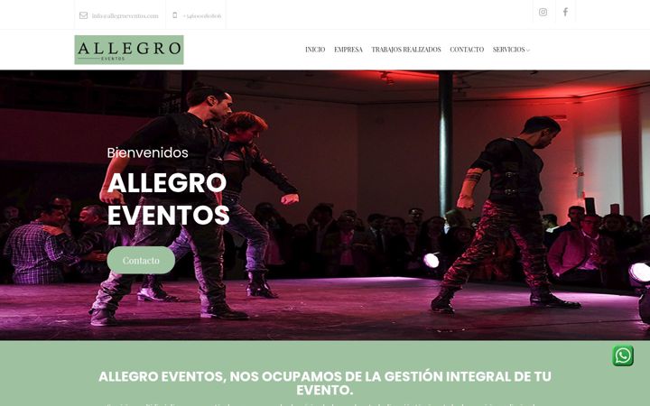 Screenshot of allegroeventos.com