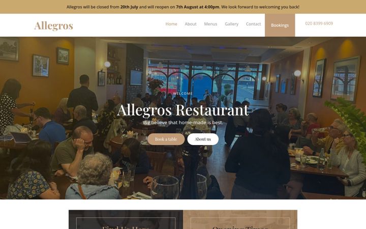 Screenshot of allegros.co.uk