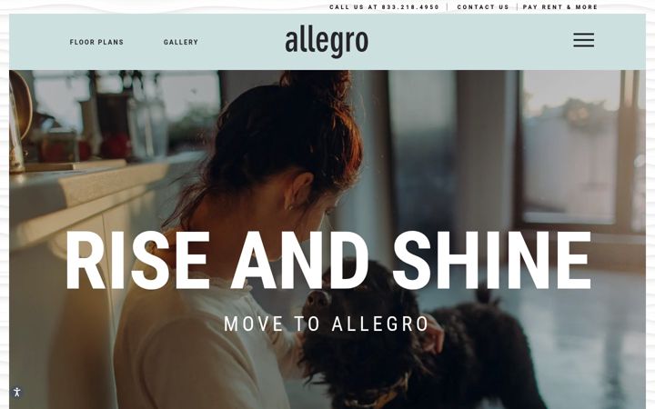 Screenshot of allegrospaces.com