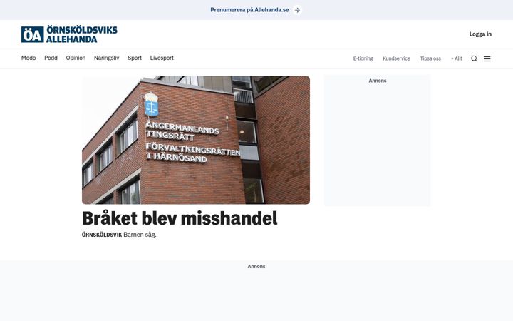 Screenshot of allehanda.se