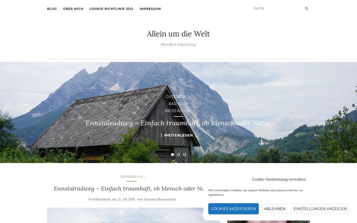 Screenshot von alleinumdiewelt.com