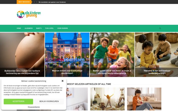 Screenshot of allekinderengelukkig.nl