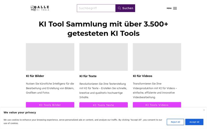 Screenshot of allekitools.com